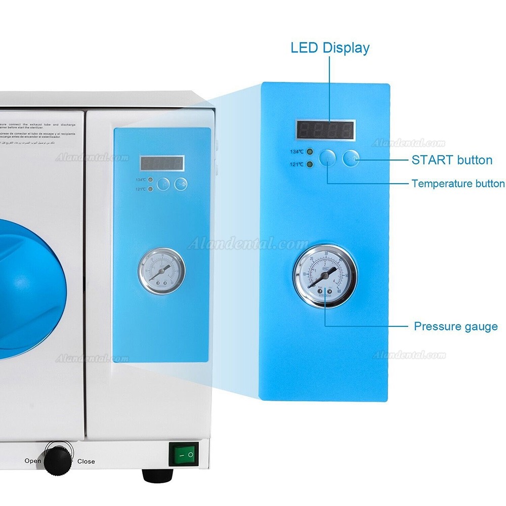 Dental 18L Autoclave Steam Sterilizer LED Display E118 Class N